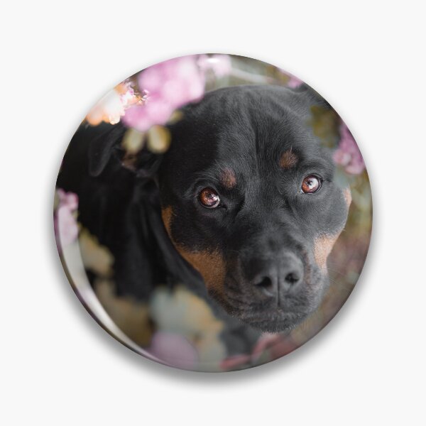 Item preview, Lovely Rottweiler Dog Surrounded with Purple Flowers  designed and sold by VanGaldo.