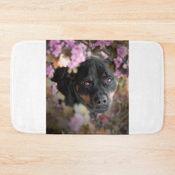 Item preview, Lovely Rottweiler Dog Surrounded with Purple Flowers  designed and sold by VanGaldo.