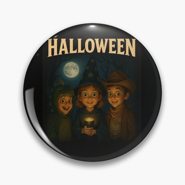 Item preview, HALLOWEEN KIDS IN THE WOODS designed and sold by victorius-me.
