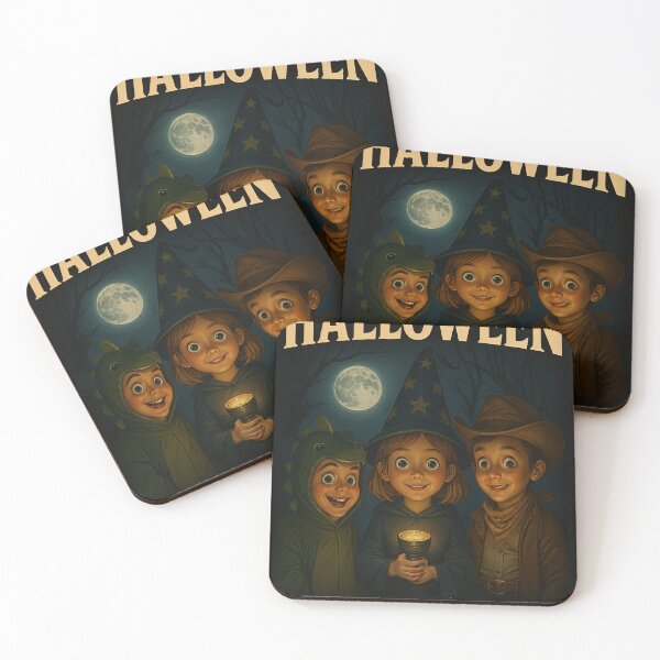 Item preview, HALLOWEEN KIDS IN THE WOODS designed and sold by victorius-me.