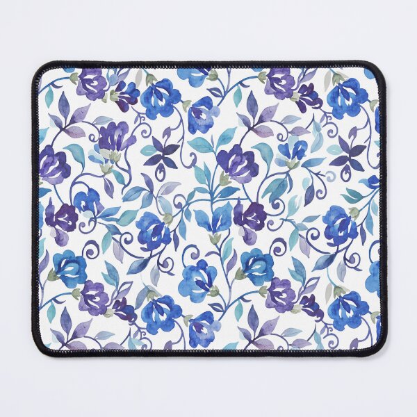 Item preview, Vibrant Royal Blue & Purple Watercolor Floral Pattern - Lush Botanical Repeat designed and sold by bloomling.