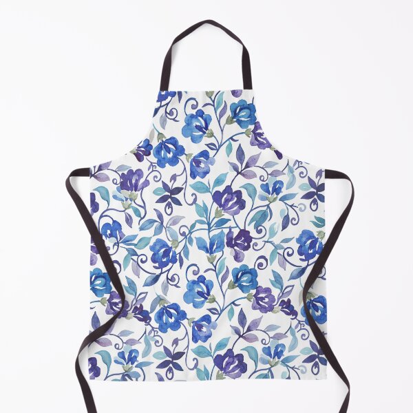 Item preview, Vibrant Royal Blue & Purple Watercolor Floral Pattern - Lush Botanical Repeat designed and sold by bloomling.