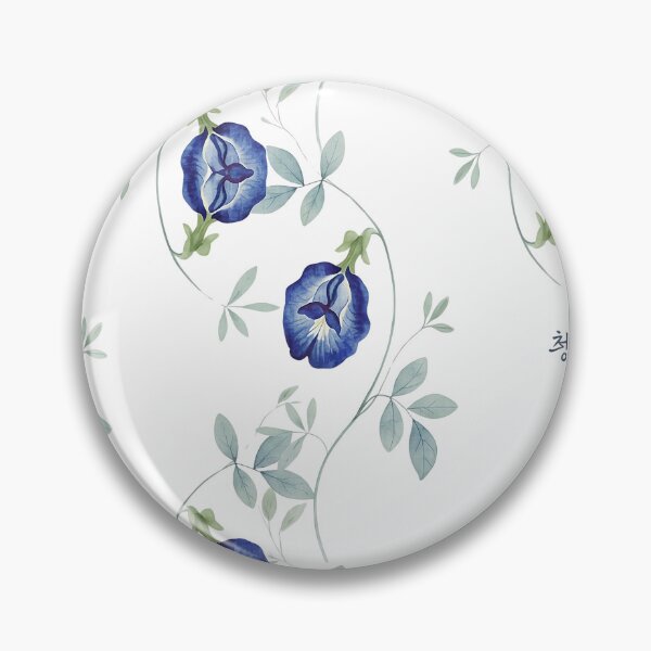 Item preview, Blue Butterfly Pea Flower Seamless Pattern designed and sold by bloomling.