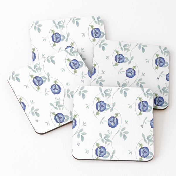 Item preview, Blue Butterfly Pea Flower Seamless Pattern designed and sold by bloomling.