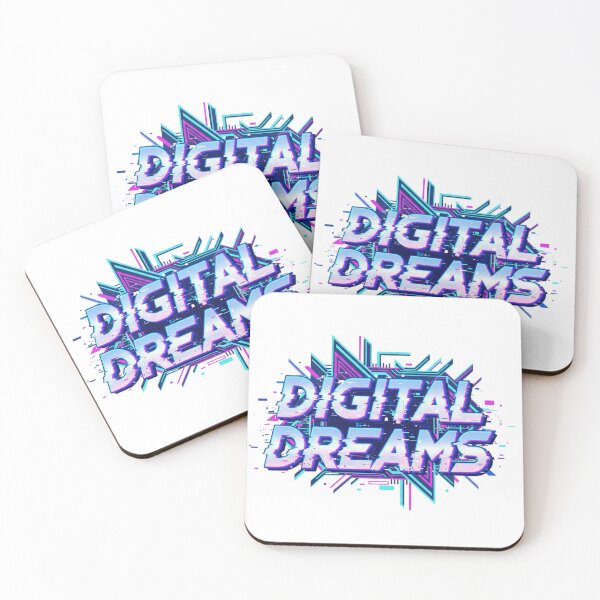 Item preview, DIGITAL DREAMS – Neon Futuristic Cyberpunk Typography designed and sold by Momay-designer.