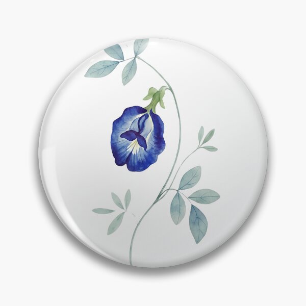 Item preview, 라메쉼 Blue Bloom Watercolor Art Print - Single Indigo Clitoria Ternatea designed and sold by bloomling.