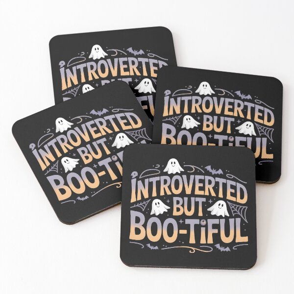 Item preview, Introverted But Boo-tiful – Funny Cute Ghost Halloween designed and sold by Haji  Kamora.