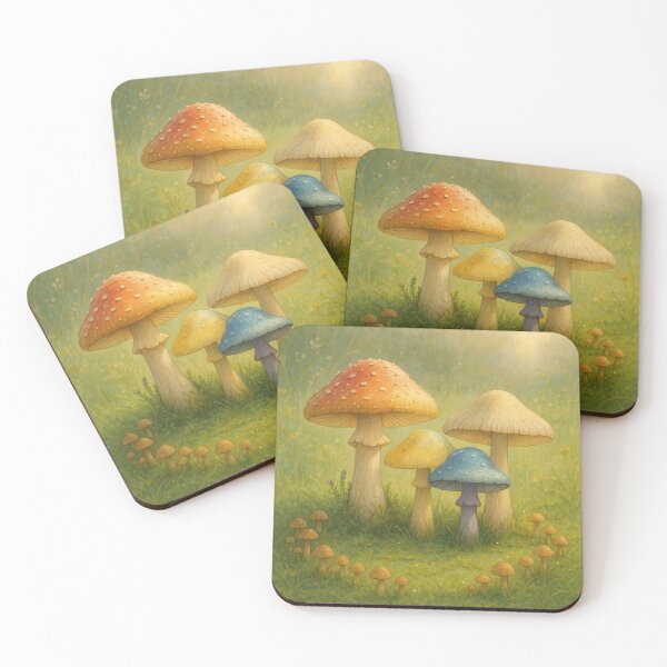 Item preview, Mushroom Family Fairy Circle Forest Art designed and sold by MiLaKK.