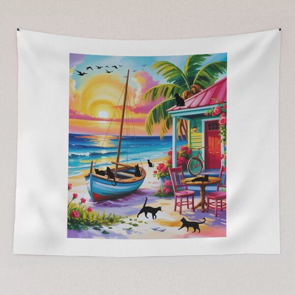 Item preview, Cats watch sunset  designed and sold by Fateh-Kro ⭐⭐⭐⭐⭐.