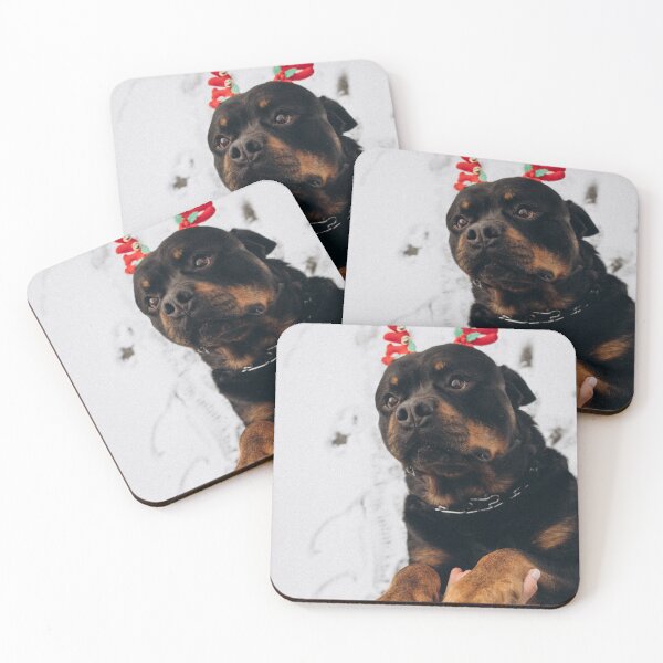 Item preview, Funny Rottweiler Dog Wears Christmas Headband designed and sold by VanGaldo.