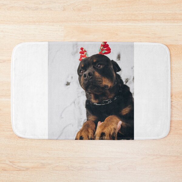 Item preview, Funny Rottweiler Dog Wears Christmas Headband designed and sold by VanGaldo.