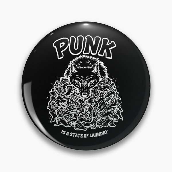 Item preview, Wolf "punk is a state of laundry" designed and sold by PunkdUpPrints.