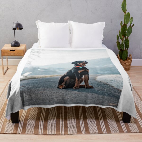 Item preview, Rottweiler Puppy Sitting on the Road designed and sold by VanGaldo.