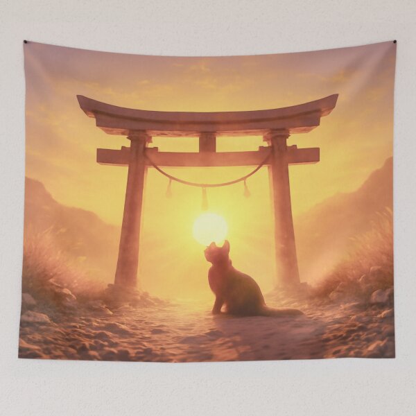 Item preview, Morning Prayer: Zen Cat and the First Light （朝の祈り：禅猫と最初の光） designed and sold by TakaArtWorks.