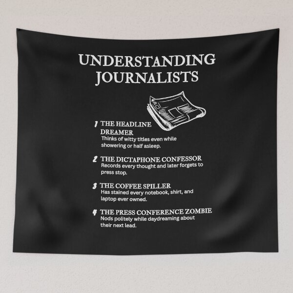Item preview, Understanding Journalists – Funny Media Life Humor – Black designed and sold by PsyFlow35.