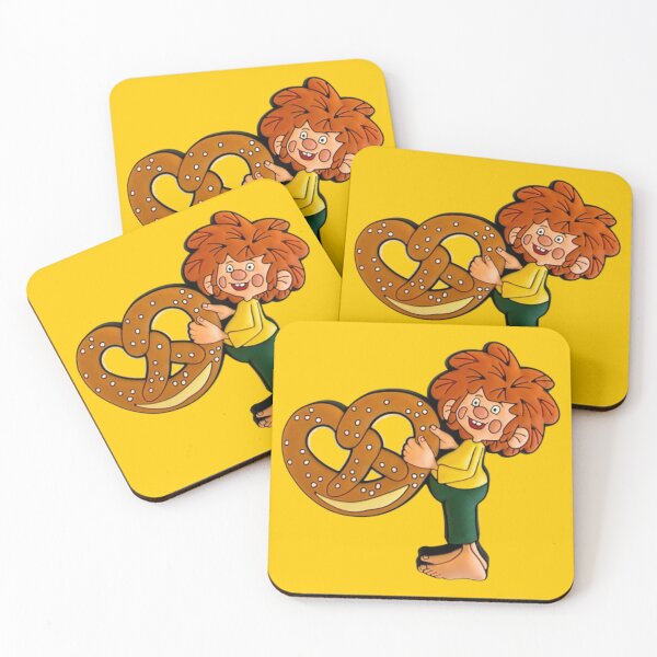 Item preview, Pumuckl holding pretzel designed and sold by DieViolettHund.
