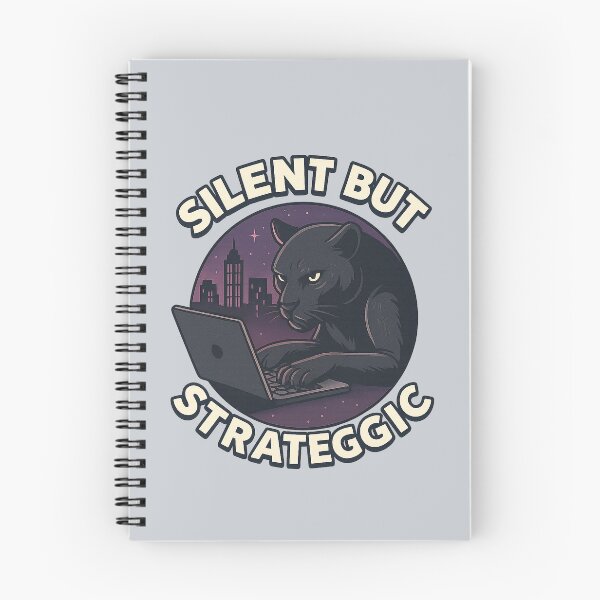 Item preview, Silent But Strategic — Panther Night Productivity Design designed and sold by Modivox.
