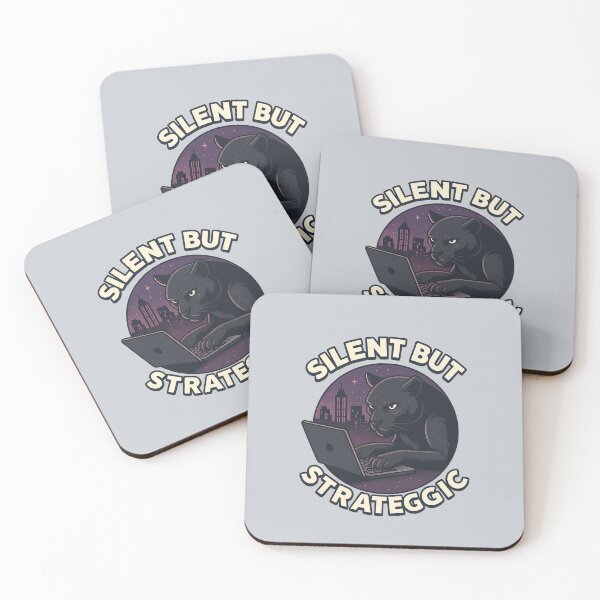 Item preview, Silent But Strategic — Panther Night Productivity Design designed and sold by Modivox.