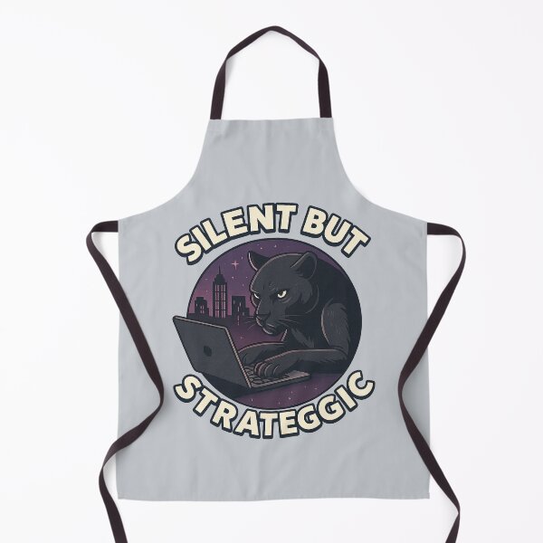 Item preview, Silent But Strategic — Panther Night Productivity Design designed and sold by Modivox.