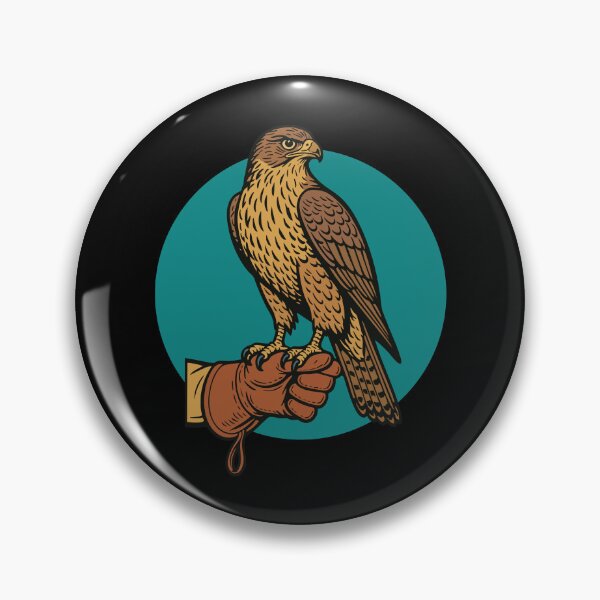 Item preview, Falconry Equipment with Peregrine Falcon Perched designed and sold by LuminOrb.