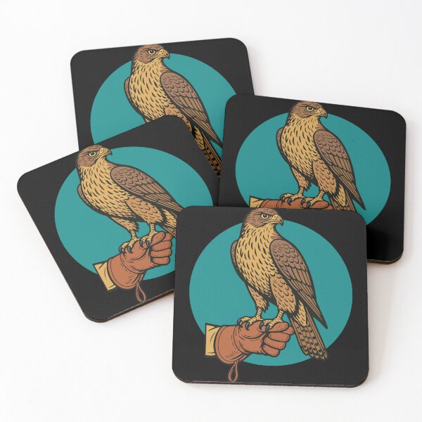 Item preview, Falconry Equipment with Peregrine Falcon Perched designed and sold by LuminOrb.