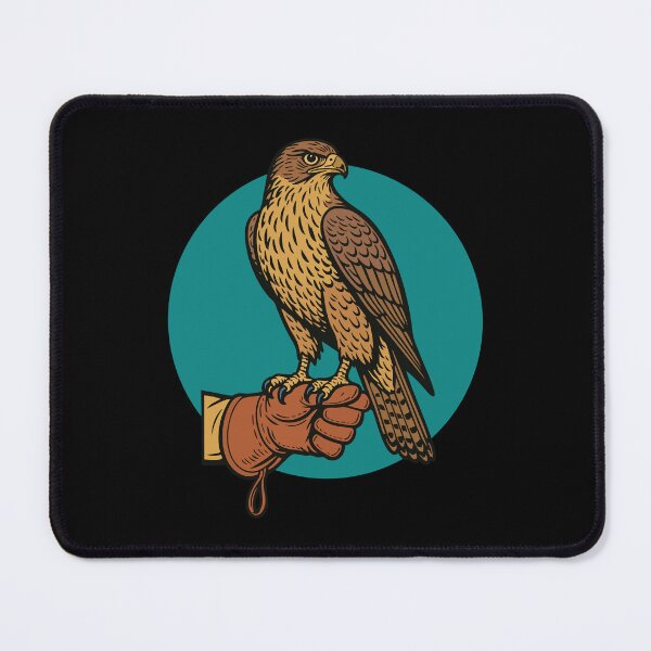 Item preview, Falconry Equipment with Peregrine Falcon Perched designed and sold by LuminOrb.