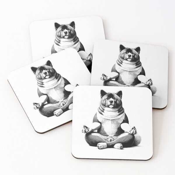 Item preview, Akita Yoga Lotus Meditation Dog Lover designed and sold by DoodleTortle.
