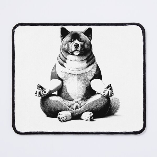 Item preview, Akita Yoga Lotus Meditation Dog Lover designed and sold by DoodleTortle.