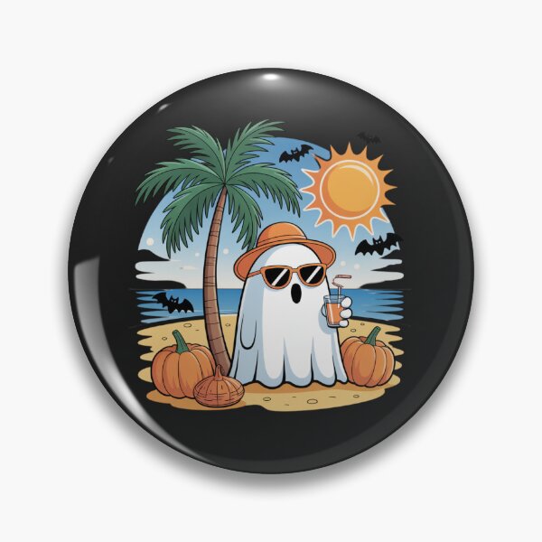 Item preview, Kawaii Beach Ghost Halloween | Cute Summer Spooky Vibes designed and sold by ColorSplash123.