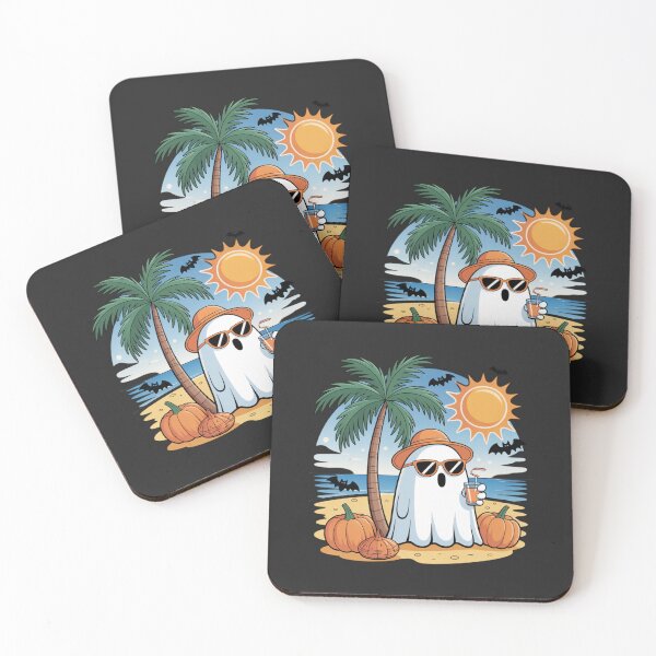 Item preview, Kawaii Beach Ghost Halloween | Cute Summer Spooky Vibes designed and sold by ColorSplash123.
