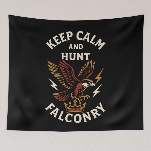 Item preview, Falcon Keep Calm And Hunt Falconry Enthusiast designed and sold by LuminOrb.