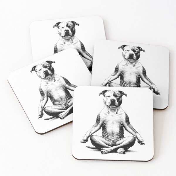 Item preview, American Staffordshire Terrier Yoga Lotus Meditation Dog Lover designed and sold by DoodleTortle.