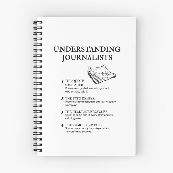 Item preview, Journalist Types Explained – Relatable Press Comedy designed and sold by PsyFlow35.