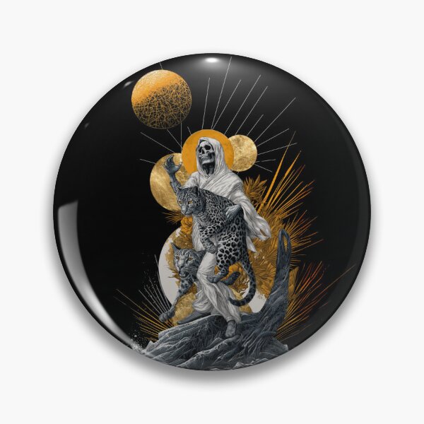 Item preview, Gold & White Halloween Reaper | Mythic Cheetah Spirit | Divine Macabre Art designed and sold by CrunchyGoats.
