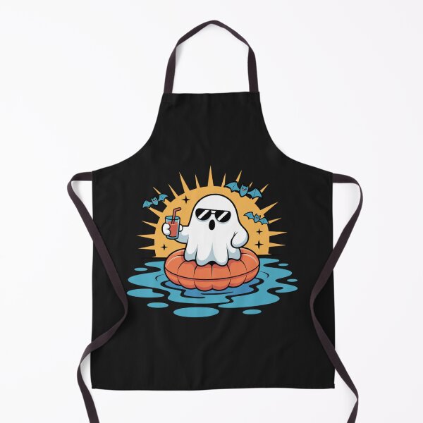 Item preview, Floating Pool Ghost | Cute Kawaii Summer Halloween Design designed and sold by ColorSplash123.