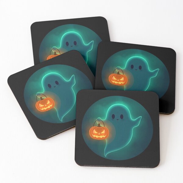 Item preview, Neon Glow Halloween Art | The Lantern Ghost designed and sold by Polariszero.