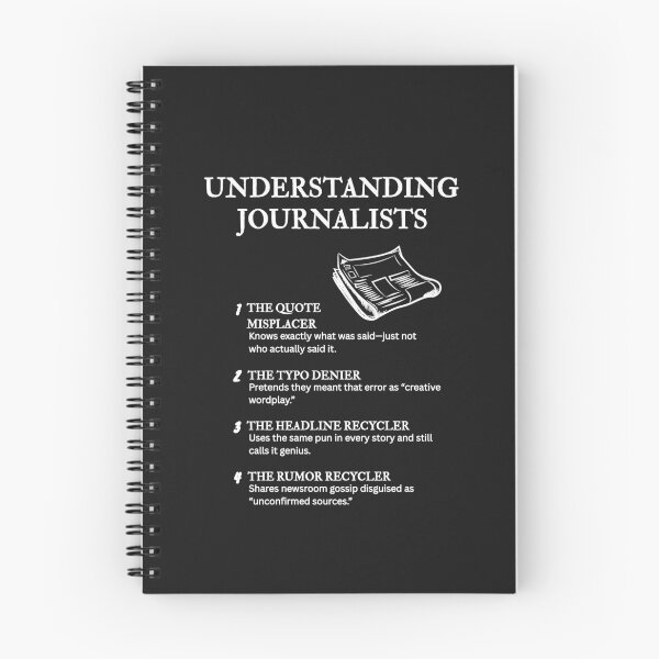 Item preview, Journalist Types Explained – Relatable Press Comedy – Black designed and sold by PsyFlow35.
