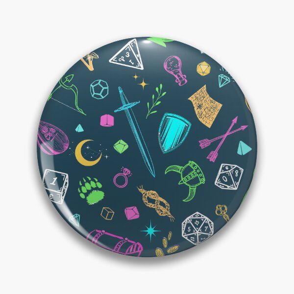 Item preview, DND RPG pattern seamless: dungeons and dragons doodles, d20 Dice and roleplaying medieval gear designed and sold by DungeonAtelier.