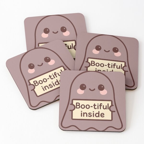 Item preview, Boo-tiful Inside – Cute Kawaii Ghost Cartoon Design designed and sold by Dezpro.