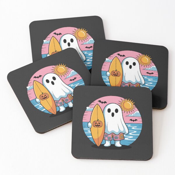 Item preview, Ghost with Surf Vibes | Cute Kawaii Summer Halloween Design designed and sold by ColorSplash123.