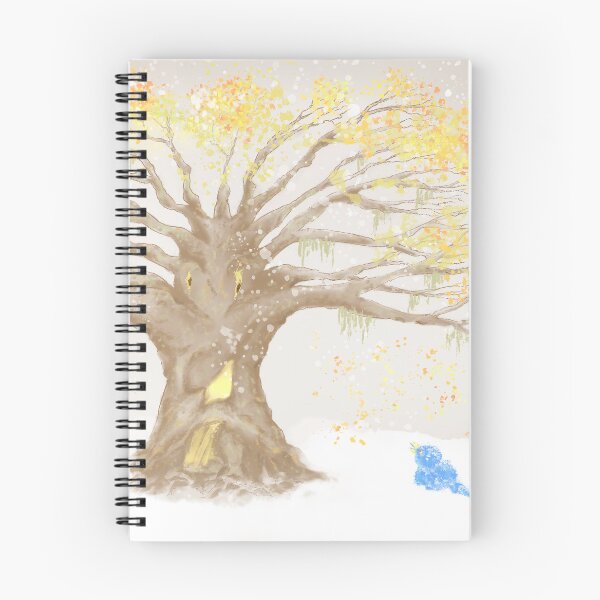 Item preview, An ancient tree and an adorable blue bird designed and sold by greenPQBstudio.