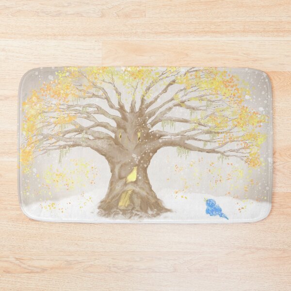 Item preview, An ancient tree and an adorable blue bird designed and sold by greenPQBstudio.