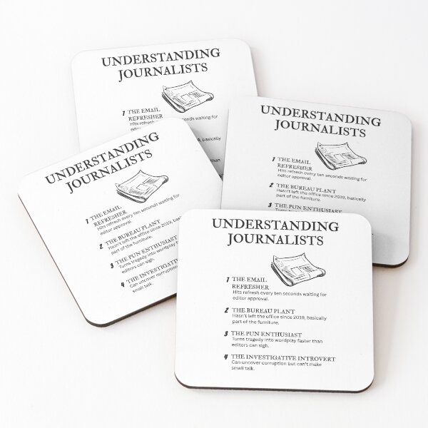 Item preview, Journalist Types Explained – Relatable Press Comedy designed and sold by PsyFlow35.
