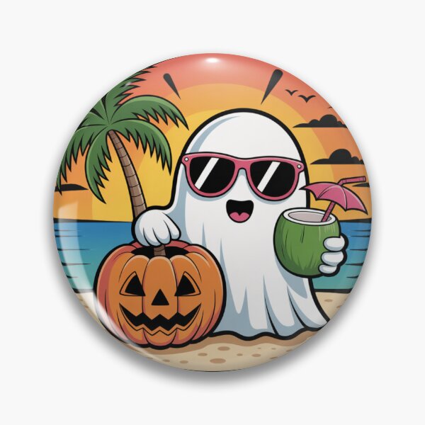 Item preview, Beach Party Ghost | Cute Kawaii Summer Halloween Design designed and sold by ColorSplash123.
