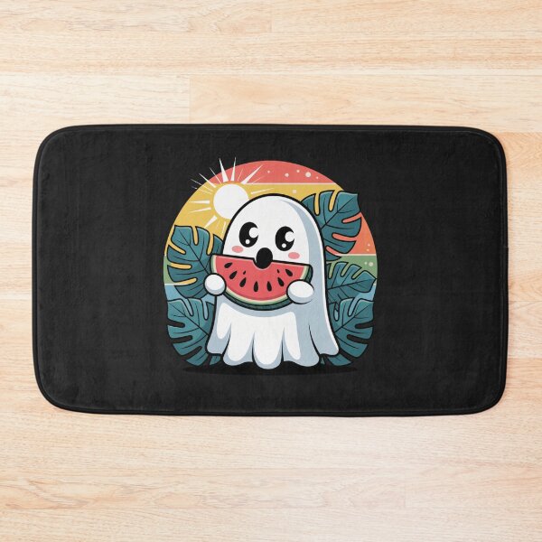 Item preview, Ghost Eating Watermelon | Cute Kawaii Summer Halloween Design designed and sold by ColorSplash123.