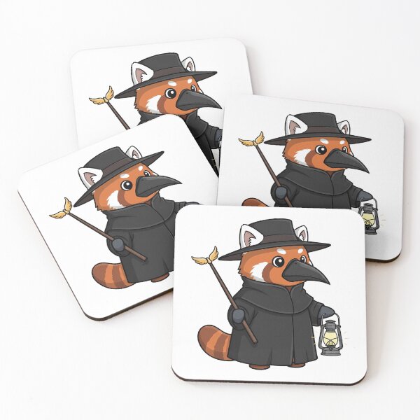 Item preview, Red Panda Plague Doctor Dark Fantasy designed and sold by k3rstman1.