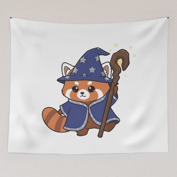 Item preview, Cute Red Panda Wizard Magic Star Staff designed and sold by k3rstman1.