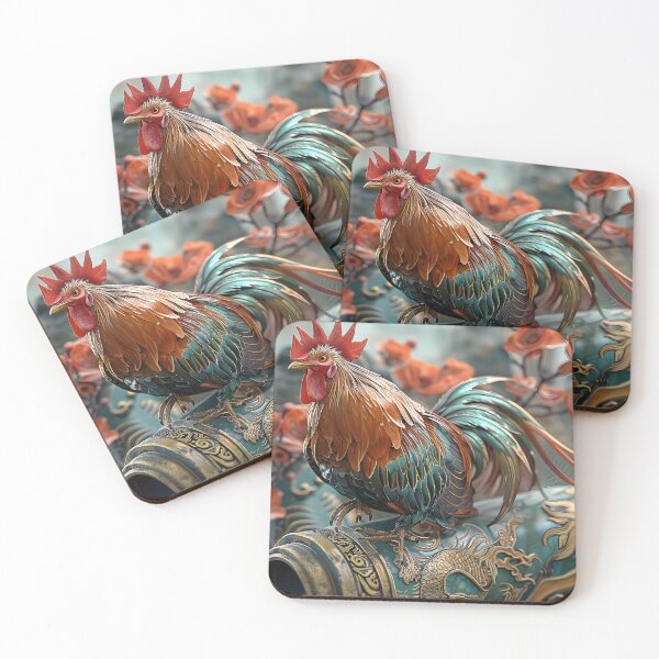 Item preview, This striking image depicts a 3D rendered rooster  designed and sold by CheerForGoods.