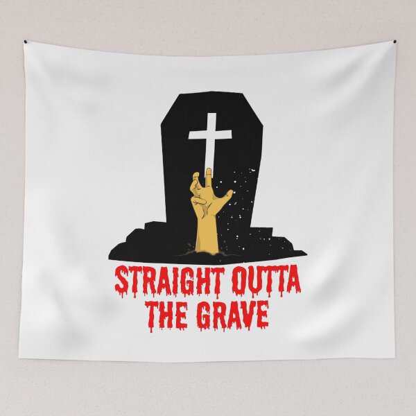 Item preview, Straight Outta the Grave – Spooky Halloween Graveyard Design for Trick & Treat Spooky Night designed and sold by boldstuffshop.