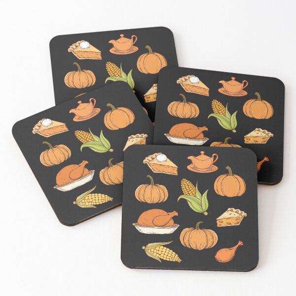 Item preview, Turkey Corn Pumpkin Cake Illustration Pattern | Food Art designed and sold by UnhingedBird.